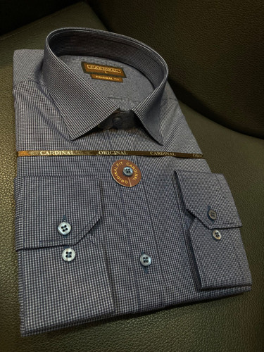 پیراهن آستین بلند چهارخانه ریز پارچه آرو تایلندی تک جیب